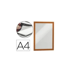 Porta anuncios Durable magnetico adhesivo A4 naranja
