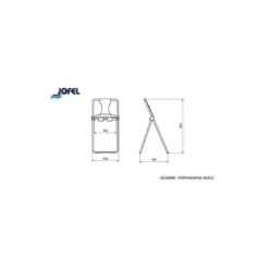 PORTABOBINA INDUSTRIAL JOFEL METALICO SUELO CON SIERRA DE CORTE PARA BOBINAS DE HASTA 500 M 850X418X445 MM