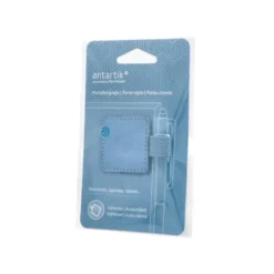 PORTABOLIGRAFO AUTOADHESIVO ANTARTIK PARA CUADERNO NOTE CON ELASTICO HASTA 15 MM GROSOR 80 MM AZUL CLARO 40X40
