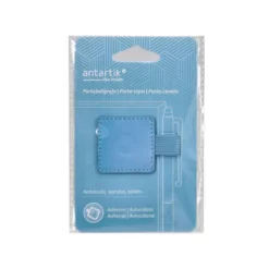 PORTABOLIGRAFO AUTOADHESIVO ANTARTIK PARA CUADERNO NOTE CON ELASTICO HASTA 15 MM GROSOR 80 MM AZUL CLARO 40X40