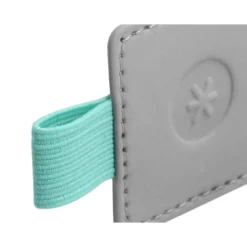 PORTABOLIGRAFO AUTOADHESIVO ANTARTIK PARA CUADERNO NOTE CON ELASTICO HASTA 15 MM GROSOR 80 MM GRIS Y TURQUESA