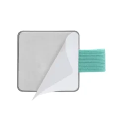PORTABOLIGRAFO AUTOADHESIVO ANTARTIK PARA CUADERNO NOTE CON ELASTICO HASTA 15 MM GROSOR 80 MM GRIS Y TURQUESA