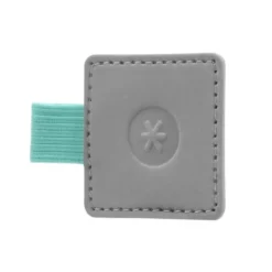 PORTABOLIGRAFO AUTOADHESIVO ANTARTIK PARA CUADERNO NOTE CON ELASTICO HASTA 15 MM GROSOR 80 MM GRIS Y TURQUESA