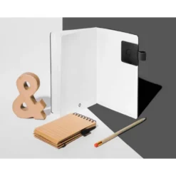 PORTABOLIGRAFO AUTOADHESIVO ANTARTIK PARA CUADERNO NOTE CON ELASTICO HASTA 15 MM GROSOR 80 MM NEGRO