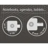 PORTABOLIGRAFO AUTOADHESIVO ANTARTIK PARA CUADERNO NOTE CON ELASTICO HASTA 15 MM GROSOR 80 MM NEGRO Y ROJO