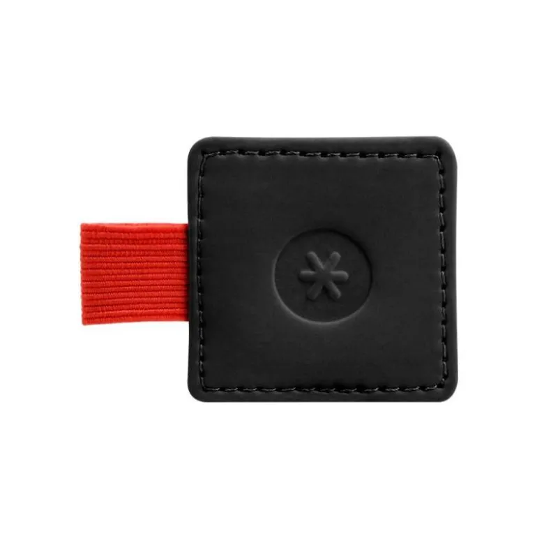 PORTABOLIGRAFO AUTOADHESIVO ANTARTIK PARA CUADERNO NOTE CON ELASTICO HASTA 15 MM GROSOR 80 MM NEGRO Y ROJO