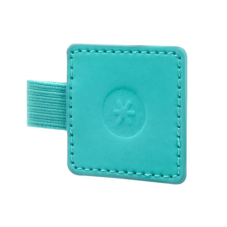 PORTABOLIGRAFO AUTOADHESIVO ANTARTIK PARA CUADERNO NOTE CON ELASTICO HASTA 15 MM GROSOR 80 MM TURQUESA 40X40