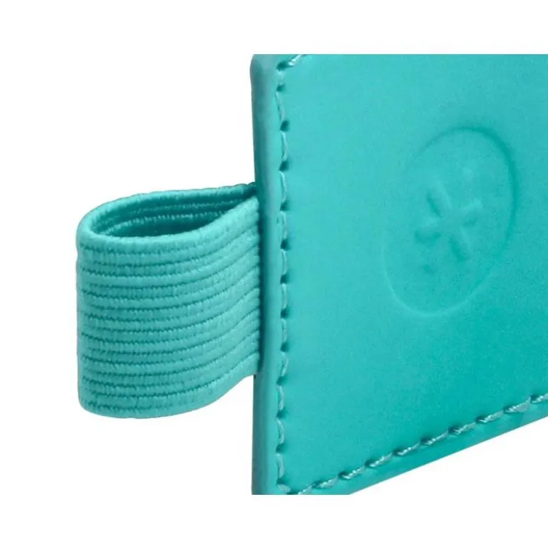 PORTABOLIGRAFO AUTOADHESIVO ANTARTIK PARA CUADERNO NOTE CON ELASTICO HASTA 15 MM GROSOR 80 MM TURQUESA 40X40