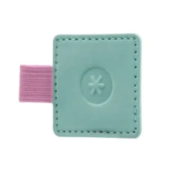 PORTABOLIGRAFO AUTOADHESIVO ANTARTIK PARA CUADERNO NOTE CON ELASTICO HASTA 15 MM GROSOR 80 MM TURQUESA Y ROSA