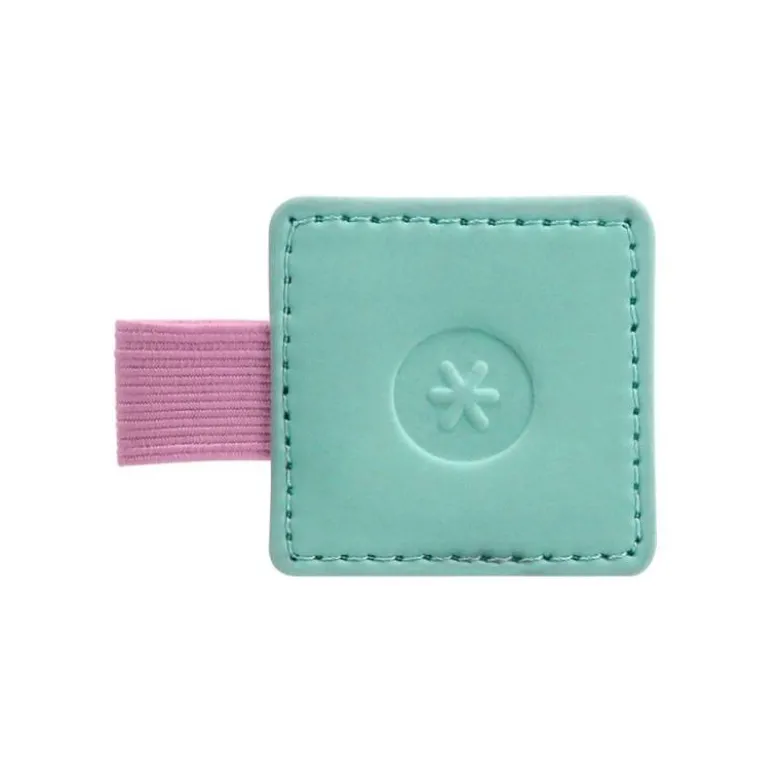 PORTABOLIGRAFO AUTOADHESIVO ANTARTIK PARA CUADERNO NOTE CON ELASTICO HASTA 15 MM GROSOR 80 MM TURQUESA Y ROSA