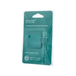 PORTABOLIGRAFO AUTOADHESIVO ANTARTIK PARA CUADERNO NOTE CON ELASTICO HASTA 15 MM GROSOR 80 MM VERDE AGUAMARINA