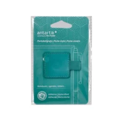 PORTABOLIGRAFO AUTOADHESIVO ANTARTIK PARA CUADERNO NOTE CON ELASTICO HASTA 15 MM GROSOR 80 MM VERDE AGUAMARINA