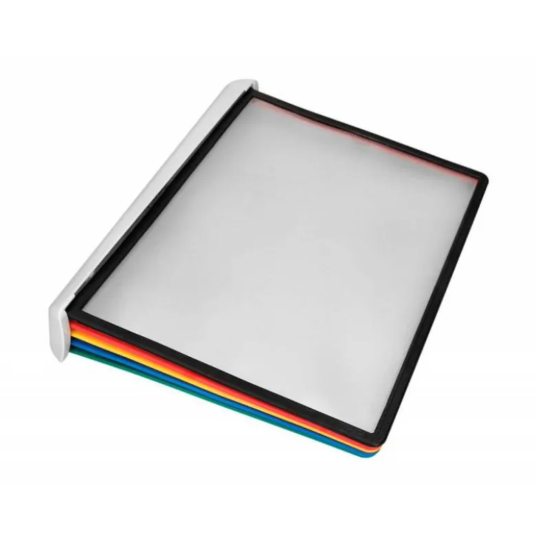 PORTACATALOGO DE PARED PLASTICO LIDERPAPEL CON 10 FUNDAS DIN A4 COLORES SURTIDOS