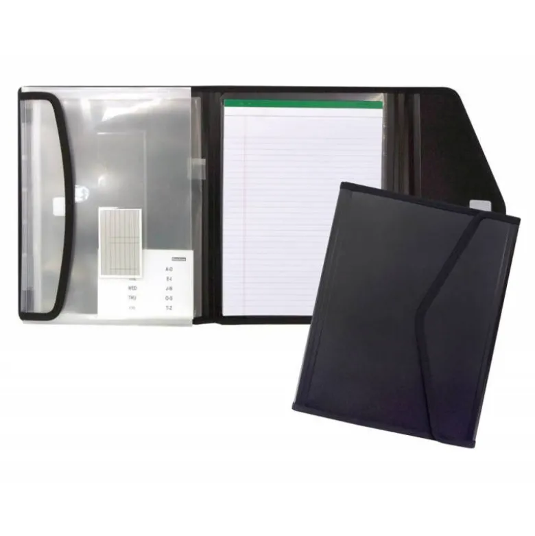 Portadocumentos Carpeta Beautone Negro Cierre Velcro A4