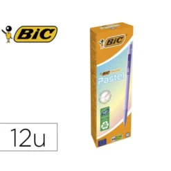PORTAMINAS BIC MATIC PASTEL 0,7 MM CAJA DE 12 UNIDADES COLORES SURTIDOS