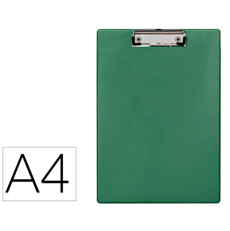 PORTANOTAS Q-CONNECT PLASTICO 50% RECICLADO DIN A4 VERDE OLIVA GROSOR 2,1MM
