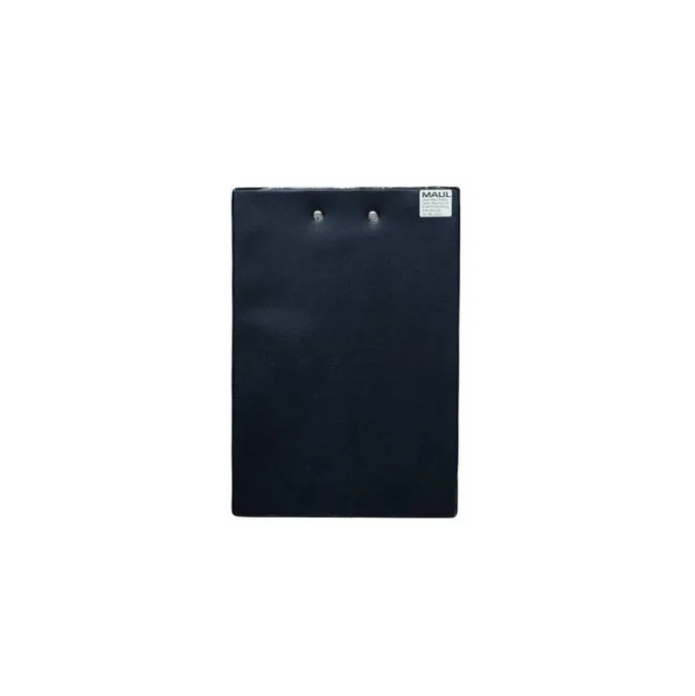 PORTANOTAS MAUL DIN A5 CARTON PLASTIFICADO PVC CON PINZA COLOR NEGRO