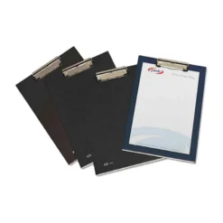 Portanotas plastico folio con pinza superior Pardo negro