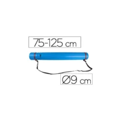 Portaplanos plastico extensible 75cm diametro 9 cm Liderpapel color azul