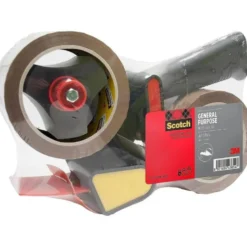Portarrollo marca scotch para embalaje heavy duty bajo ruido con 2 rollos