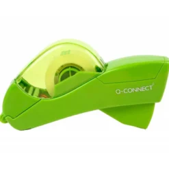 PORTARROLLO Q-CONNECT AUTOMATICO PLASTICO VERDE PARA CINTAS DE 12 Y 19 MM INCLUYE 2 CINTAS
