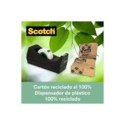 Portarrollo Scotch plástico color negro