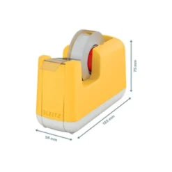 PORTARROLLO SOBREMESA LEITZ COSY PLASTICO PARA CINTAS 33 MT COLOR AMARILLO