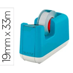 PORTARROLLO SOBREMESA LEITZ COSY PLASTICO PARA CINTAS 33 MT COLOR AZUL