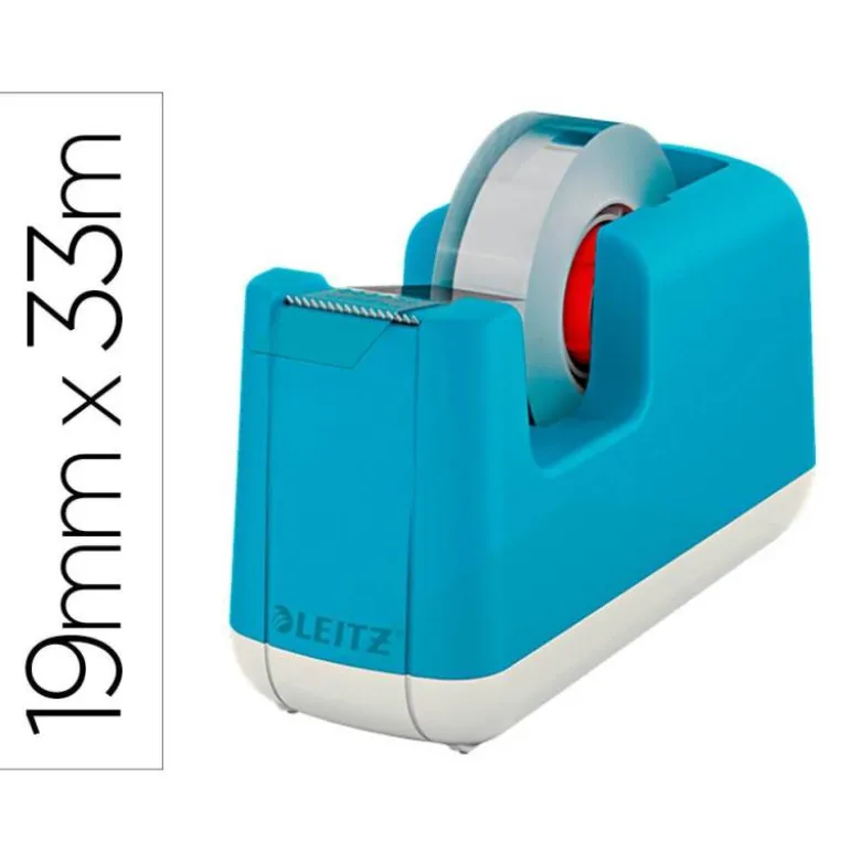 PORTARROLLO SOBREMESA LEITZ COSY PLASTICO PARA CINTAS 33 MT COLOR AZUL