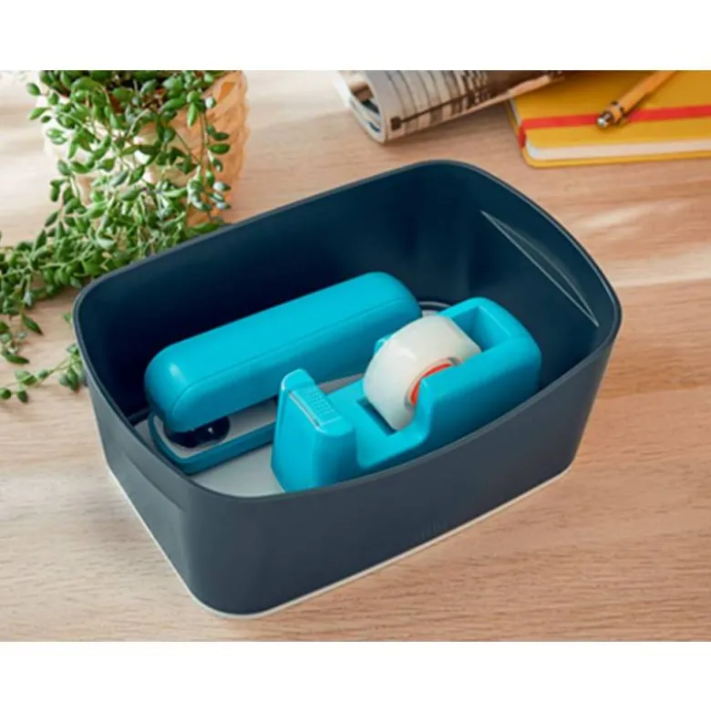 PORTARROLLO SOBREMESA LEITZ COSY PLASTICO PARA CINTAS 33 MT COLOR AZUL
