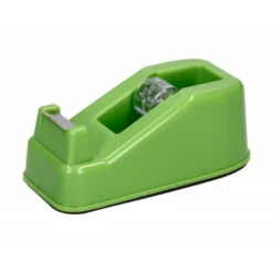 PORTARROLLO SOBREMESA LIDERPAPEL ECOUSE 100% PLASTICO RECICLADO PARA CINTA DE 33 MT COLOR VERDE