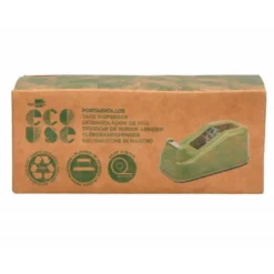 PORTARROLLO SOBREMESA LIDERPAPEL ECOUSE 100% PLASTICO RECICLADO PARA CINTA DE 33 MT COLOR VERDE