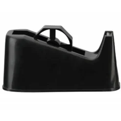 Portarrollo sobremesa q-connect plastico para cintas de 33 y 66 mt color negro