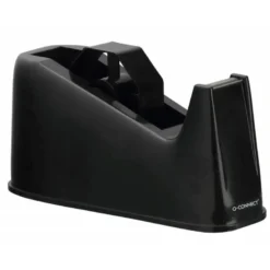 Portarrollo sobremesa q-connect plastico para cintas de 33 y 66 mt color negro