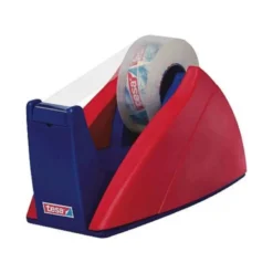 Portarrollo sobremesa tesa con cuchilla de corte recto para cintas de 33 m color azul/rojo