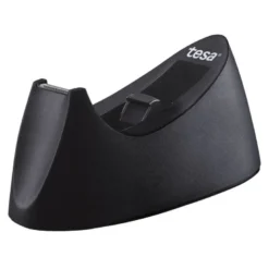 Portarrollos sobremesa Tesa Easy cut curve Plastico para cinta de 33m color Negro