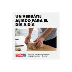 Portarrollos sobremesa Tesa Easy cut curve Plastico para cinta de 33m color Negro