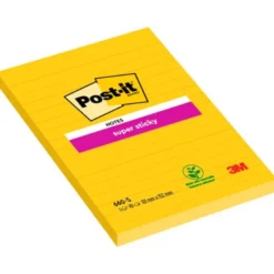 Post it ® Bloc de notas adhesivas Super sticky quita y pon 102x152 mm Amarillo ultra