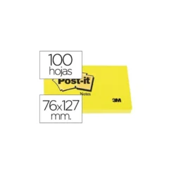Post-it ® Bloc de notas adhesivas color amarilo 76x127 mm