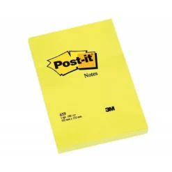 Post-it ® Bloc de notas adhesivas color amarillo quita y pon lisas