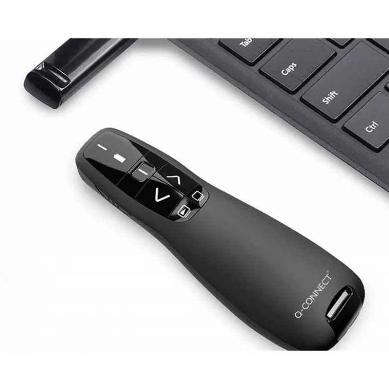 PUNTERO LASER Q-CONNECT PARA PRESENTACIONES 5 BOTONES ALCANCE 20 MT MICRO USB