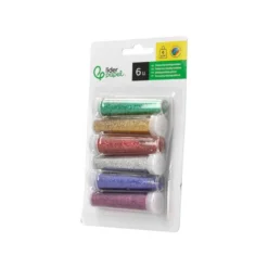 PURPURINA LIDERPAPEL BIODEGRADABLE FANTASIA BOTE DE 6 GR COLORES METALICOS SURTIDOS BLISTER DE 6