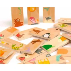 PUZLE ANDREUTOYS DOMINO ANIMALES MADERA 28 PIEZAS