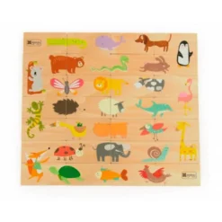PUZLE ANDREUTOYS DOMINO ANIMALES MADERA 28 PIEZAS