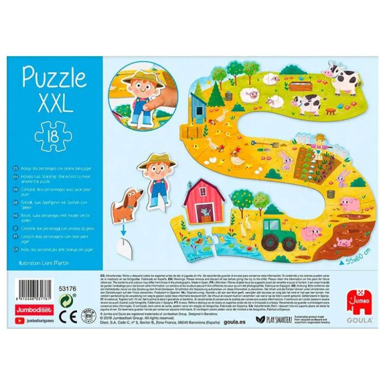 PUZLE GOULA XXL GRANJA 18 PIEZAS +2 AÑOS