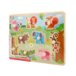 PUZLE INFANTIL IMAGINOVO MADERA ANIMALES +18 MESES 9 PIEZAS 30X22,5X1,5CM