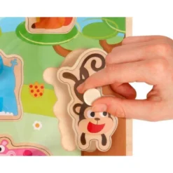 PUZLE INFANTIL IMAGINOVO MADERA ANIMALES +18 MESES 9 PIEZAS 30X22,5X1,5CM