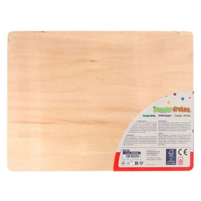 PUZLE INFANTIL IMAGINOVO MADERA FRUTAS +18 MESES 10 PIEZAS 30X22,5X1,5CM
