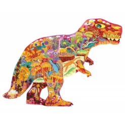 PUZLE MIDEER MUNDO DE DINOSAURIOS CON FORMA ANIMAL GRANDE 280 PIEZAS +5 AÑOS