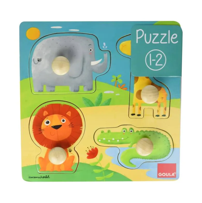 Puzzle a partir de 1 año Animales Selva Goula
